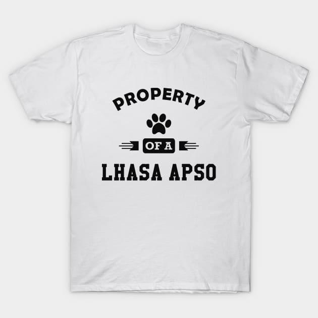 Lhasa Apso Dog - Property of a Lhaso apso T-Shirt by KC Happy Shop